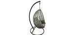 Escape Stone Grey hanging chair with stand for outdoor patio or indoor use