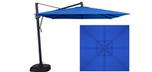 Pacific Blue garden umbrella in 10 foot square format made by Treasure Garden with Sunbrella fabric