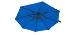 Parasol de jardin octogonal décentré 9 pieds bleu cobalte AG3