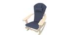 Navy Blue Adirondack chair cushion with adjustable head rest pillow