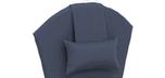 Navy Blue Adirondack chair cushion with adjustable head rest pillow