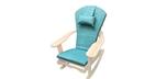 Turquoise Blue Adirondack chair cushion with adjustable head rest pillow