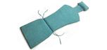 Turquoise Blue Adirondack chair cushion with adjustable head rest pillow