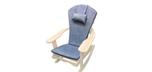 Denim Blue Adirondack chair cushion with adjustable head rest pillow