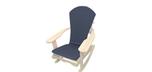 Navy Blue Adirondack chair cushion