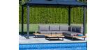 Hudson 5 place 3 piece outdoor sectional patio seating set