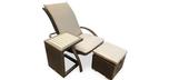 Chaise extérieure inclinable ajustable Recline brun Java pour patio