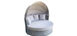 Solea day bed in Stone Grey with retractable canopy