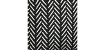 Black Chevron pattern 16 x 16 inch square outdoor cushion