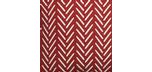 Red Chevron pattern 16 x 16 inch square outdoor cushion