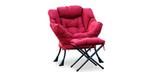 Bella comfortable red patio outdoor chair with ottoman