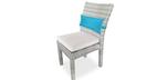 Aqua blue lumbar support or head pillow for outdoor Adirondack or patio chair