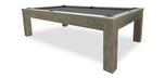 Mensa Barn-wood Grey 8 foot pool table with real slate and 25 year warranty