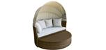 Solea day bed in Java Brown with retractable canopy