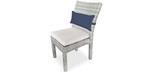 Navy blue lumbar support or head pillow for outdoor Adirondack chair