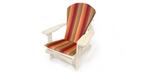 Made in Canada, Red and Orange stripe outdoor Adirondack chair cushion with Sunbrella fabric