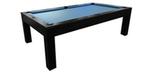 Mensa Black 7 foot pool table with real slate and 25 year warranty