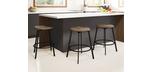 Skyla metal pivoting seat kitchen swivel stool by Amisco