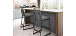 Zola metal kitchen stool made in Quebec by Amisco