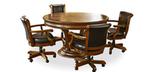 Brunswick 5 piece complete set of reversible dining and poker table including 4 chairs