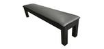 Black billiard accessory storage bench for pool table