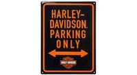 Enseigne de métal Harley Davidson Parking Only au relief 3D