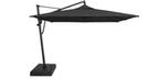 Black square 11.5 foot AKZ Plus patio garden umbrella by Treasure Garden with Sunbrella fabric