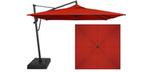 Parasol de jardin rouge 11.5 pieds carré AKZ Plus Treasure Garden avec tissu durable Sunbrella