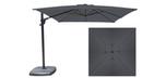 Latitude Grey square 10 foot offset patio umbrella