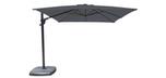 Latitude Grey square 10 foot offset patio umbrella