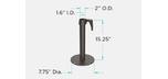 Patio garden umbrella bolt-able base stem for mounting on wood deck, ground or concrete