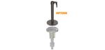 Patio garden umbrella bolt-able steel base stem for mounting into earth or sand
