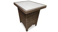 Java brown outdoor rectangular durable synthetic wicker coffee table