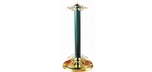 Metal pool cue stand, green