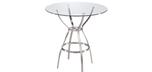 Rome bar table with brushed steel finish