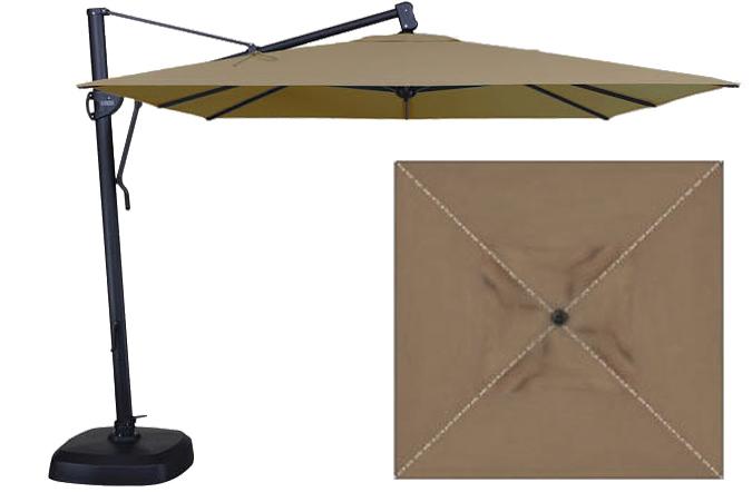 Deluxe Square Cantilever 10 Foot Garden Umbrella By Treasure Garden