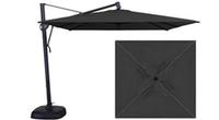 Deluxe square cantilever 10 foot black garden umbrella