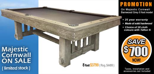 Save $700 on the 8 foot Majestic Cornwall model